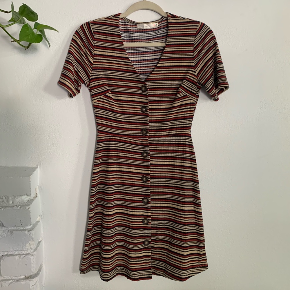 Rubbed Skater Skirt T-shirt dress